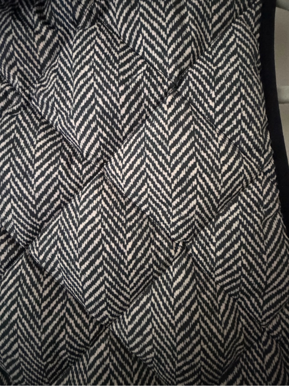 J. Crew Black & White Herringbone Zip Vest - Picture 6 of 6